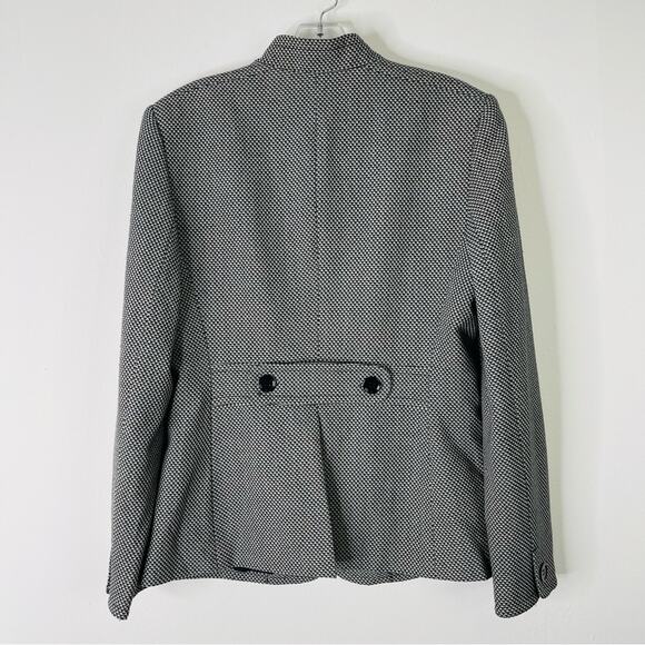 Calvin Klein black white check button preppy office academia office blazer 8 - Picture 7 of 7